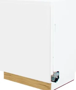 Dolna zabudowa zmywarki 60 panel zakryty Kampara (Biały lakier/dąb Soma ciemny)