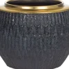 Doniczka ceramiczna Konti 11 (czarny/złoty)