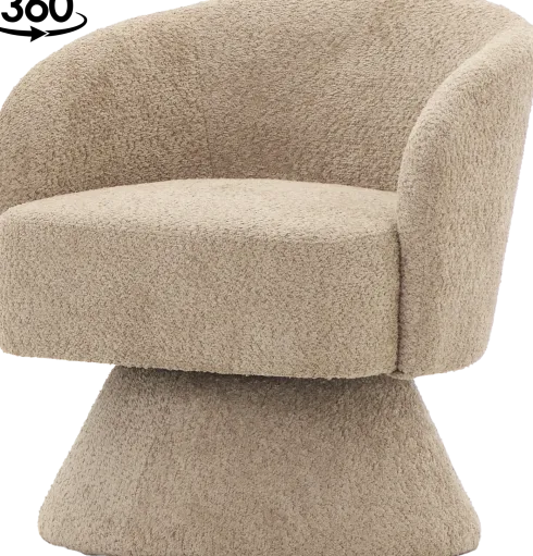 Fotel obrotowy Lizbona 29 (boucle cappuccino)