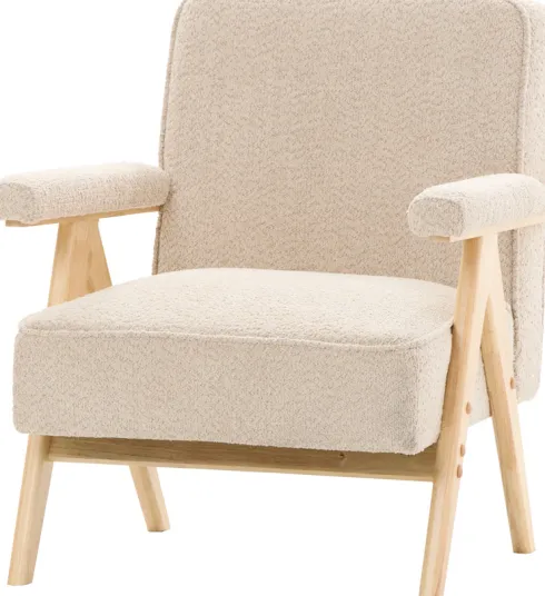 Fotel Vintage 25 (boucle beżowy)