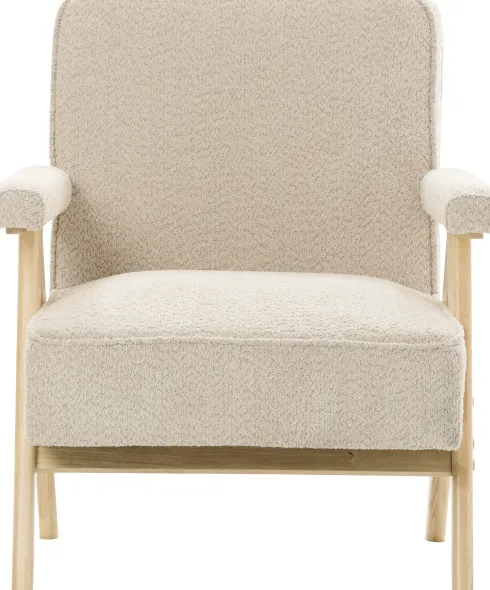 Fotel Vintage 25 (boucle beżowy)