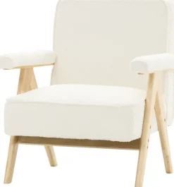 Fotel Vintage 25 (boucle kremowy)