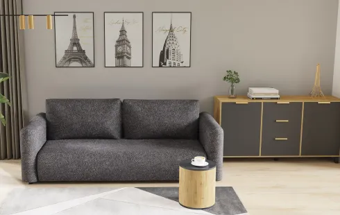 Kanapa Softina (boucle grafit)