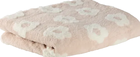 Koc żakardowy Daisy 63 (różowy/biały)