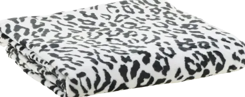 Koc flanelowy Animals 34 (biały/czarny)