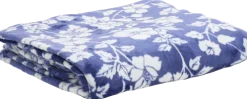 Koc flanelowy Blue Flowers 36 (granatowy/biały)