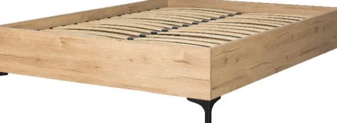 Łóżko 140cm Floryda bez materaca (dąb Soma ciemny) ze stelażem