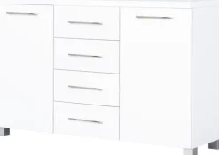 Komoda z frontami i 4-szufl. Panama (biały)