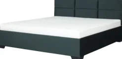 Łóżko tapicerowane 180 Sawona (plusz zielony) ze stelażem i pojemnikiem
