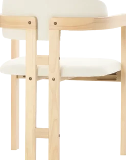 Krzesło drewniane Lummo 40 (beż/jasne drewno)