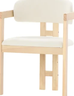 Krzesło drewniane Lummo 40 (beż/jasne drewno)