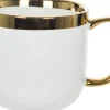 Kubek ceramiczny Cindy 83 (biały ze złotym paskiem)