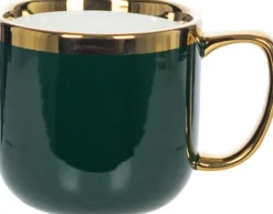 Kubek ceramiczny Cindy 83 (zielony ze złotym paskiem)