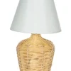 Lampka nocna Naturos 13 (rattan/biały)