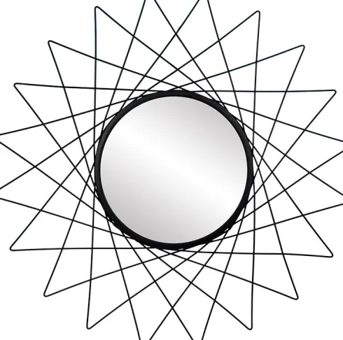 Lustro metalowe Geo 1 (czarny)