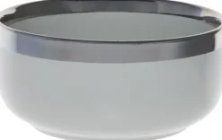 Miseczka ceramiczna Cindy 83 szara ze srebrnym paskiem