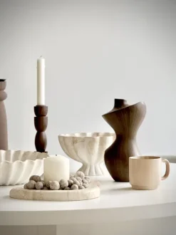 Miska na nóżce Marble 28 (beżowy)