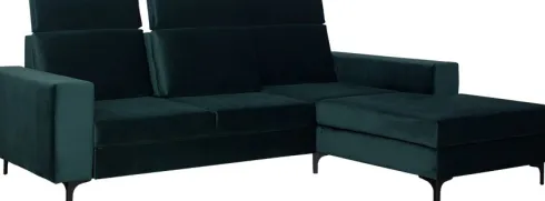 Narożnik Sydney (plusz zieleń) prawy