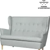 Sofa 2-osobowa Werina (elegantis jasny szary)