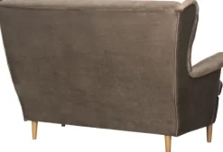 Sofa 2-osobowa Werina (plusz brąz)
