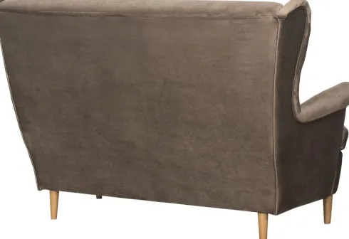 Sofa 2-osobowa Werina (plusz brąz)