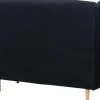 Sofa 2-osobowa Werina (plusz czarny)