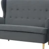 Sofa 2-osobowa Werina (plusz grafit)