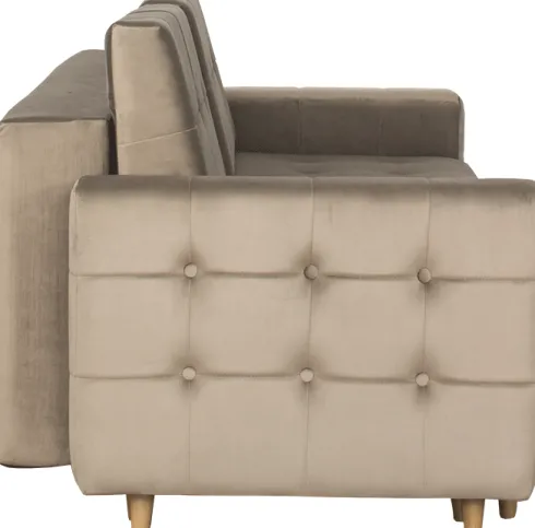 Sofa Paris (plusz brąz)