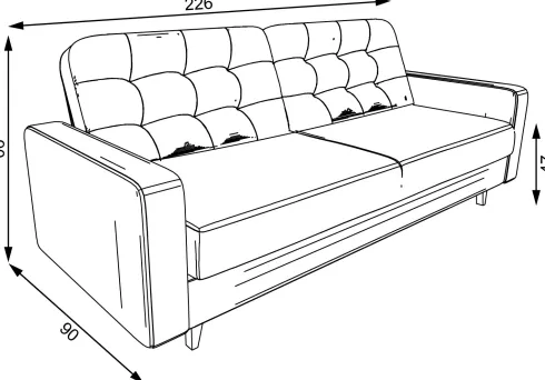 Sofa Sewilla (boucle beż)
