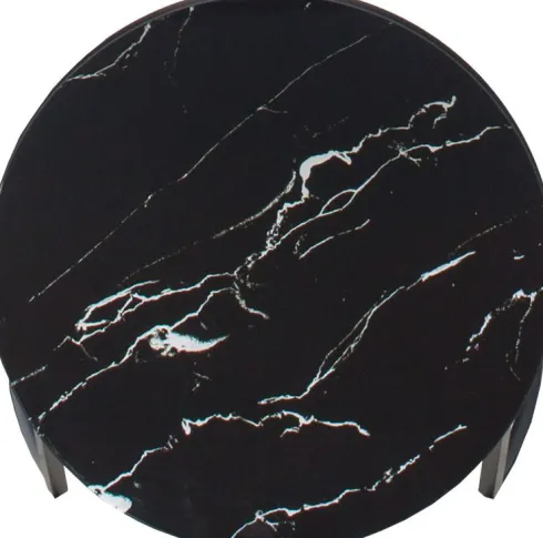 Stolik kawowy 60cm Marbi 9 (czarny-marmur)
