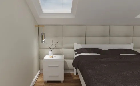 Stolik nocny Panama (biały połysk)
