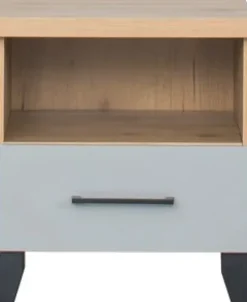 Stolik nocny Panama (szary/dąb Soma ciemny)