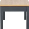 Stolik prostokątny pełny 100 cm (dąb Soma ciemny/grafit)