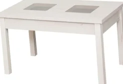 Stolik prostokątny ze szkłem 100cm (dąb Soma perłowy)