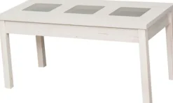 Stolik prostokątny ze szkłem 120cm (dąb Soma perłowy)