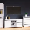 Stolik RTV LED Aga (biały połysk)