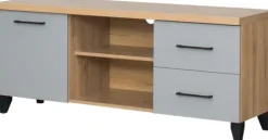 Stolik RTV Panama (szary/dąb Soma ciemny)