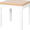 Stół rozkładany 79x80-120x80 (dąb Soma ciemny/białe)