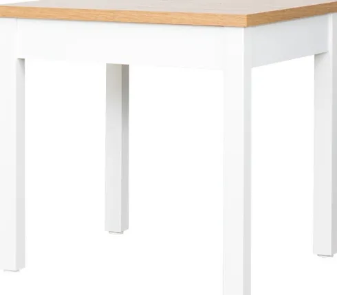 Stół rozkładany 79x80-120x80 (dąb Soma ciemny/białe)