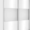 Szafa przesuwna 180 cm lustra (biały połysk)
