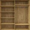 Szafa przesuwna 200 cm lustra (dąb Soma ciemny/czarne okucia)