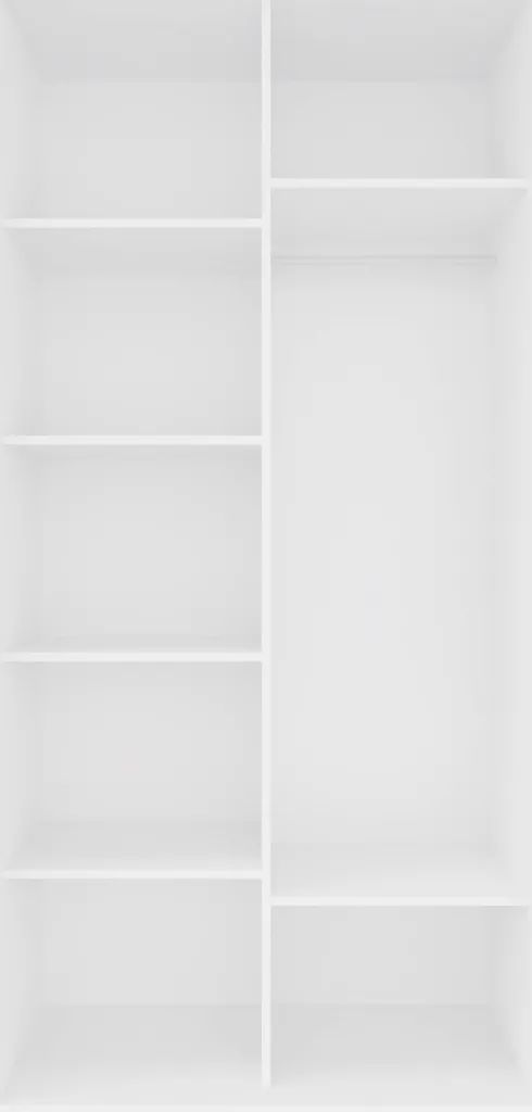 Szafa przesuwna 3xlustra 100cm (biały)