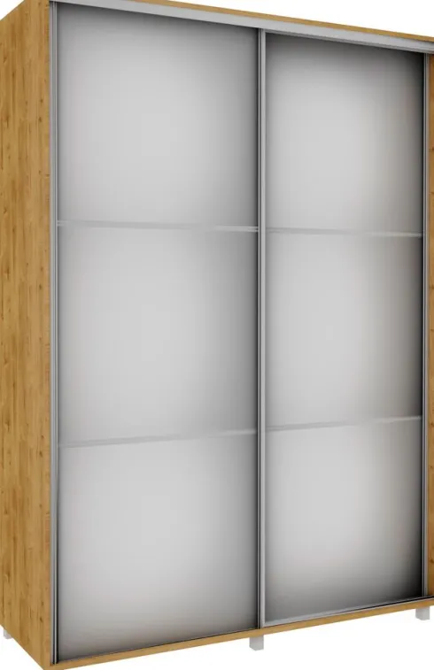 Szafa przesuwna 3xlustra 150cm (dąb Soma ciemny)