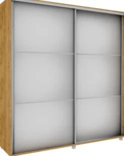 Szafa przesuwna 3xlustra 200cm (dąb Soma ciemny)