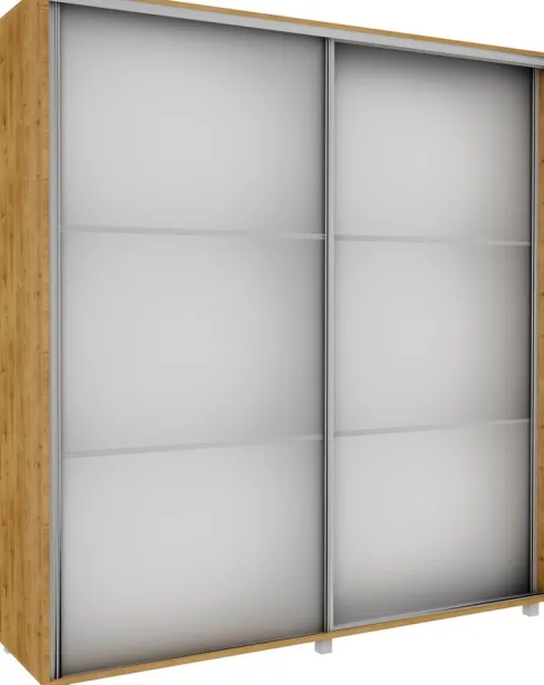 Szafa przesuwna 3xlustra 200cm (dąb Soma ciemny)
