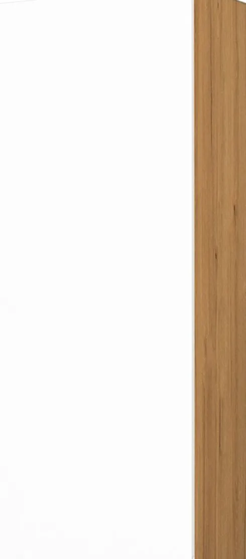 Szafka 45 górna lewa Kampara (Biały lakier/dąb Soma ciemny) 100cm
