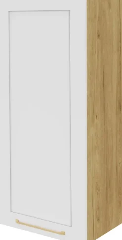 Szafka 45 górna lewa Laurencja (biały lakier mat/dąb Soma ciemny) 100cm