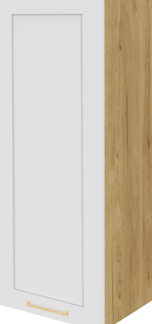 Szafka 40 górna prawa Laurencja (biały lakier mat/dąb Soma ciemny) 100 cm