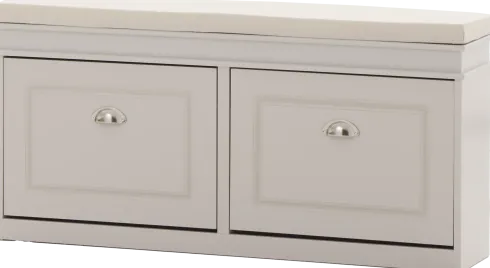 Szafka na buty z siedziskiem Alessa 1 (kaszmir/biały)