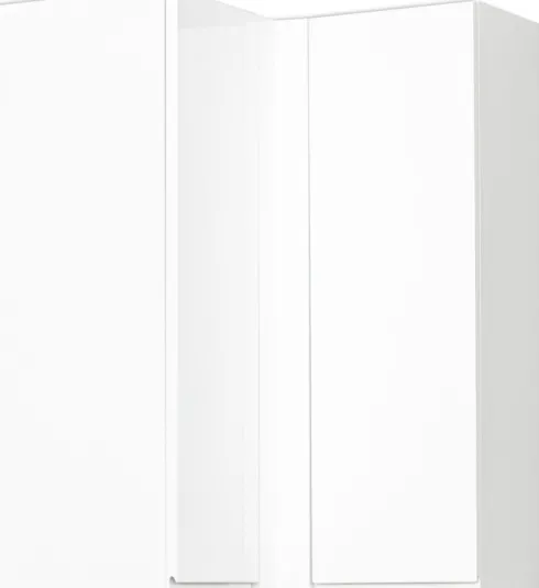 Szafka narożna górna (litera L) Kampara (Biały lakier/Biały) 100cm